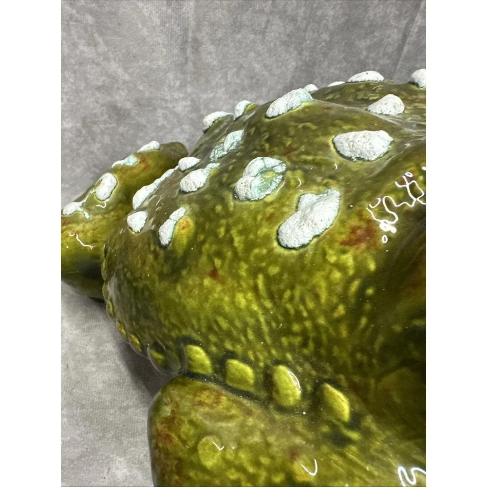 Vintage Arnel 1977 Ceramic Toad Frog Garden Statue Retro Decor 13.5